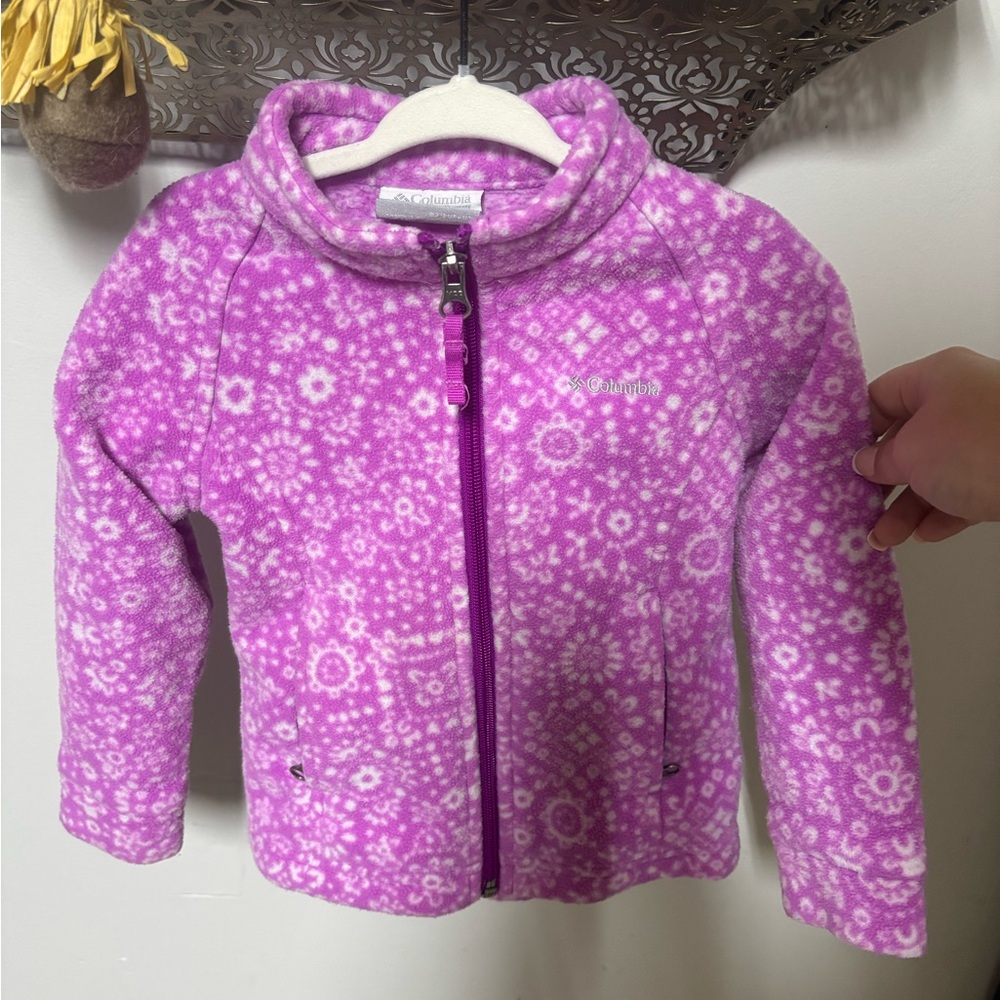 Columbia Pink Floral Fleece Jacket